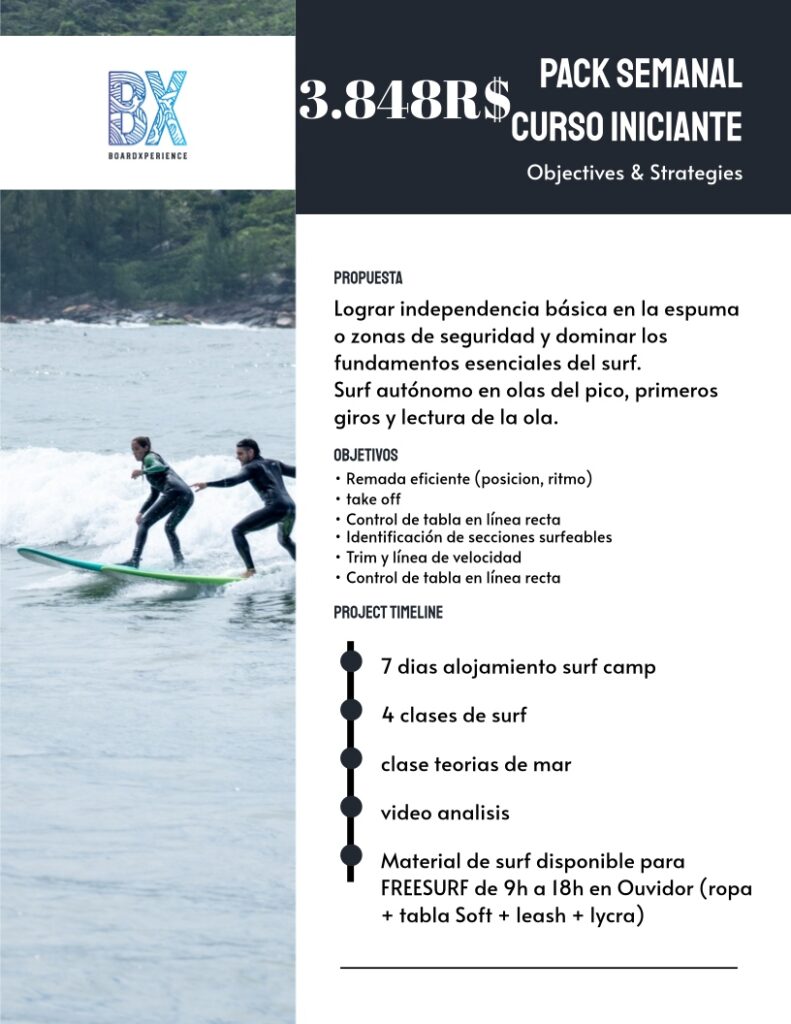 pack iniciante surf camp